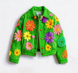 Lucky Sale-Mommy & Me Multicolor Flower Coat