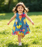 Lucky Sale-Children's Colorful Animal Ice Cream Cone Butterfly Tulle Dress