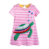 Animal Appliqu¡§| Striped Dress