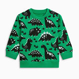Dinosaur Floral Print Long Sleeve Pullover