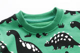 Dinosaur Floral Print Long Sleeve Pullover