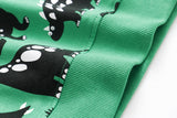 Dinosaur Floral Print Long Sleeve Pullover