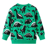 Dinosaur Floral Print Long Sleeve Pullover
