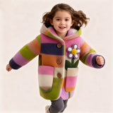 Lucky Sale-Children's Colorful plaid floral coat