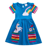 Rainbow Unicorn Appliqu¡§| Dress