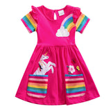 Rainbow Unicorn Appliqu¡§| Dress