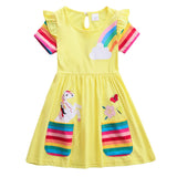 Rainbow Unicorn Appliqu¡§| Dress