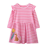 Embroidered Patch Long Sleeve Dress