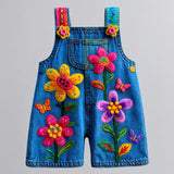 Lucky Sale-Children's colorful floral overalls
