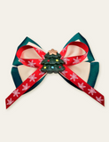 Christmas Tree Santa Claus Bow Barrettes
