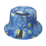 Starry Sky Oil Painting Reversible Bucket Hat