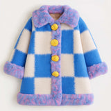 Lucky sale-Children's blue and white checkered coat