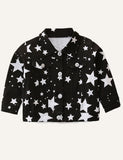Children's Single-Breasted XINGX Printed Long-Sleeved Jacket