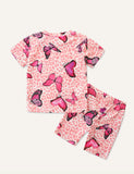 Girl's Cute Butterfly Printing Suit