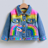 Lucky Sale-Colorful, cute, cartoon-style unicorn jacket for children