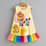 Lucky Sale-Children's Colorful Cartoon Little Lion Dress