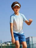 Summer thin children's short-sleeved sports fitness tops quick-drying running