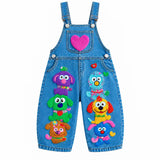 Lucky Sale-Children's cartoon overalls with a heart-shaped dog pattern