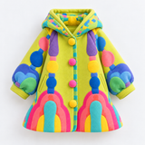 Lucky sale- Children’s colorful, cartoon-style, rainbow-themed coat with an irregular shape