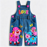 Lucky Sale-Children's Colorful Overalls with "LOVE," Sheep, and Butterfly Patterns