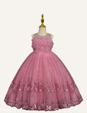 Multi-layer lace bow Princess dress Beautiful party dress