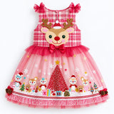 Lucky sale- Children's Red Reindeer Christmas Dress
