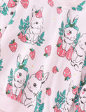 Girl Animal Floral Print Long Sleeve Pullover