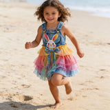 Lucky Sale-Children's Macaron Color Cartoon Bunny Dress