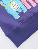 Lucky Sale-Dinosaur Animal Affixed Cloth Embroidered Hoodie