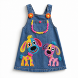 Lucky Sale-Colorful cartoon puppy dress for children