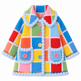 Lucky sale-Children's colorful plaid coat
