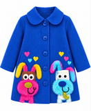 Lucky sale--Colorful, cute, cartoon-style dog-themed coat for children