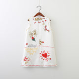 Heart Letter Print Sleeveless Dress