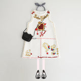 Heart Letter Print Sleeveless Dress