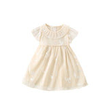Girls round-Neck Shirt Cute Princess Dress