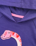 Lucky Sale-Dinosaur Animal Affixed Cloth Embroidered Hoodie