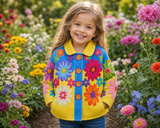 Lucky Sale-Children's jacket with a colorful floral pattern