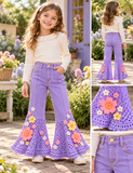 Lucky Sale-Children's colorful floral bell-bottoms