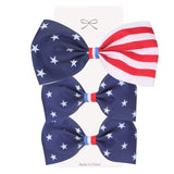 Independence Day Cartoon Kids Bow Tie Blue Star Stripe