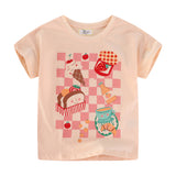 Lucky Sale-Children's cartoon cat, sun, dinosaur, and heart-patterned overalls