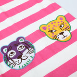 Cute Cartoon Animal Embroidered Patch Short Sleeve Dress