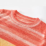 Parent-child sweater fashionable children's striped knitted sweater top