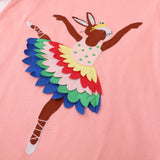 Dancing Rabbit Appliqu¡§| Long Sleeve Dress