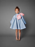 Bubble Long Sleeve Bow Dress