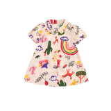 Girls' Graffiti Style Short Sleeve Dress