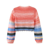 Parent-child sweater fashionable children's striped knitted sweater top