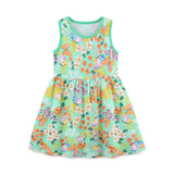 Knitted Cotton Butterfly Print Girl Princess Dress