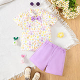 Easter Children's Clothing Cartoon Rabbit Print Short Sleeve Suit