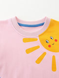Puppy Embroidered Sweatshirt Suit