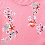 Flower Print Short Sleeve Dress